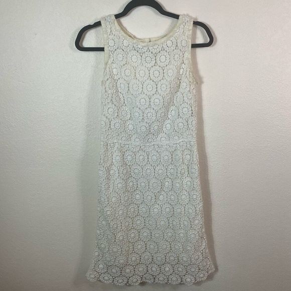 Dolce &‎ Gabbana Macrame Lace Dress Ivory White size 42 Cotton Blend